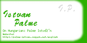 istvan palme business card